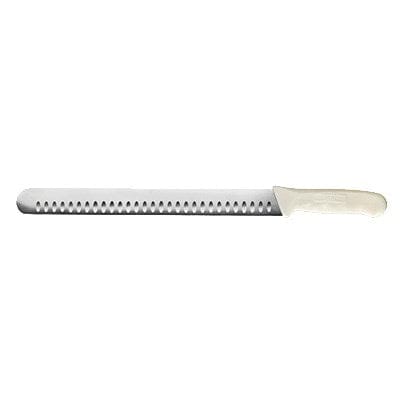 Winco Smallwares Each Winco KWP-123 Stal 12 Inch Hollow Ground Slicer Wide White Polypropylene Handle | Denson CFE