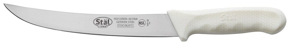 Winco Smallwares Each Winco KWP-82 Stal 8 Inch Breaking Knife White Polypropylene Handle | Denson CFE