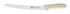 Winco Smallwares Each Winco KWP-91 Stal 9.5 Inch Curved Bread Knife with White Polypropylene Handle | Denson CFE