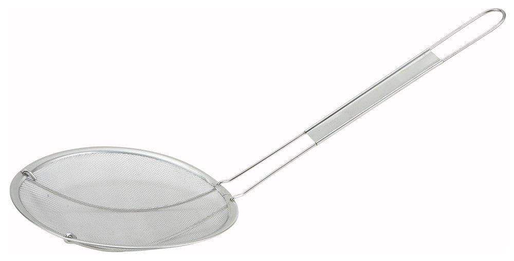 Winco Smallwares Each Winco MSS-6.5 6-1/2 Inch Single Mesh Strainer Course Stainless Steel | Denson CFE