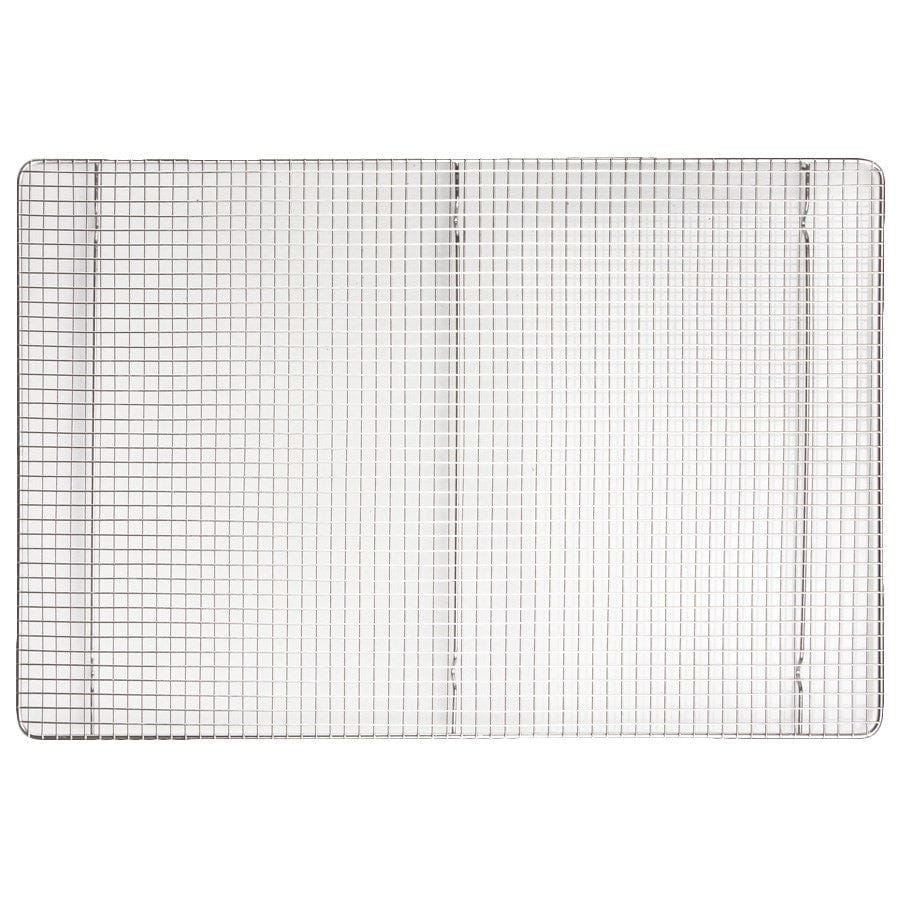 Winco Smallwares Each Winco PGWS2416 Full Size Footed Stainless Steel Wire Cooling Rack 16 x 24 | Denson CFE