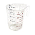 Winco Smallwares Each Winco PMCP-25 Clear Polycarbonate Measuring Cup with Raised Markings and Tapered Handle 1 Cup | Denson CFE