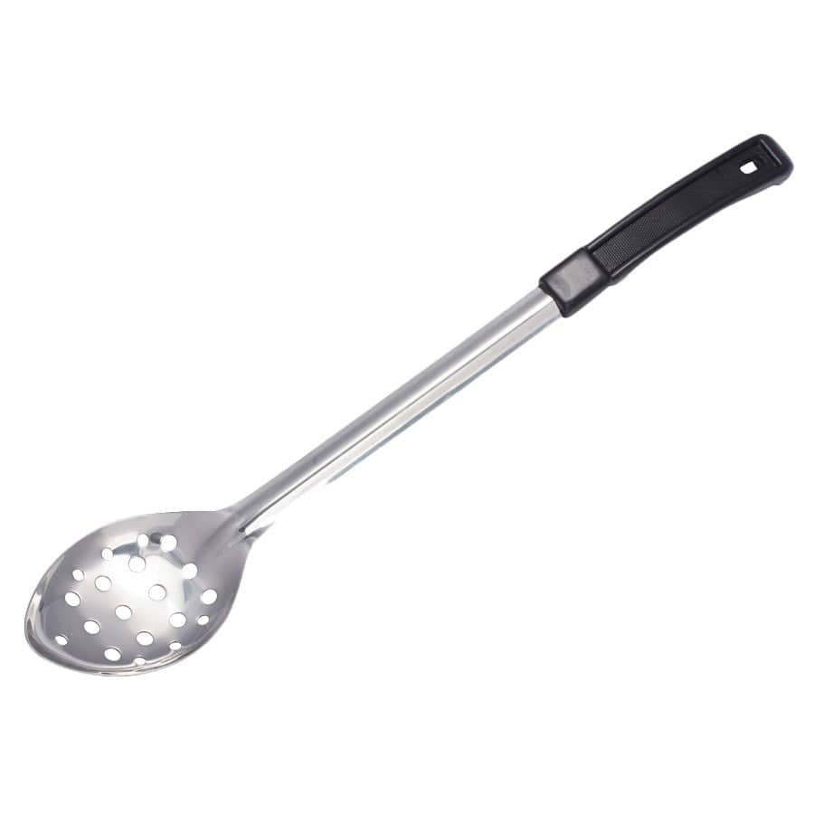 Winco Smallwares Each Winco Prime 13 Inch Stainless Steel Perforated Basting Spoon with Plastic Handle | Denson CFE