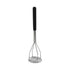 Winco Smallwares Each Winco PTMP-18R Chrome Plated 18 Inch Round Faced Potato Masher with Soft Grip Handle | Denson CFE