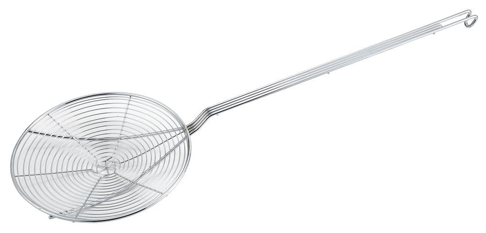 Winco Smallwares Each Winco SCF-9 9 Inch Spiral Skimmer with Nickel Plated Handle | Denson CFE