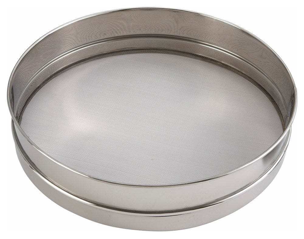 Winco Smallwares Each Winco SIV-12 12 Inch Stainless Steel Sieve with #20 Mesh | Denson CFE