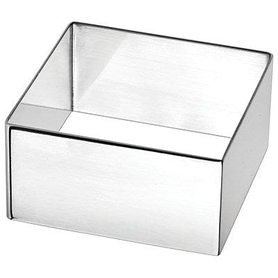 Winco Smallwares Each Winco SPM-275S Square Pastry Mold 2.75 x 2.75 Inches Dishwasher Safe Stainless Steel Mirror Finish | Denson CFE