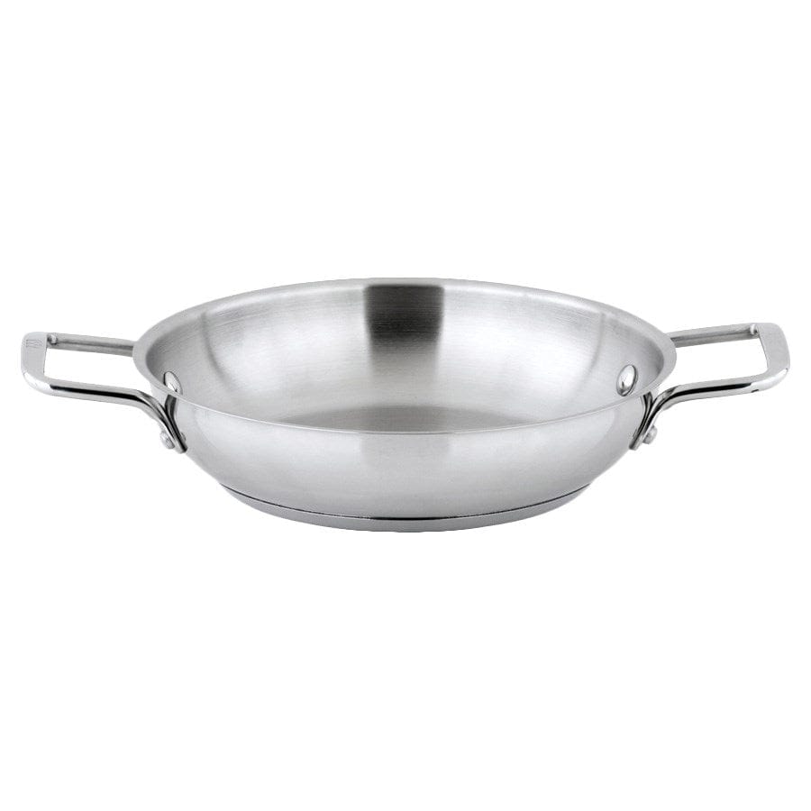 Winco Smallwares Each Winco SSOP-9 9.5 Inch Stainless Steel Induction Omelet Pan with Tri-Ply Heavy Duty Bottom | Denson CFE