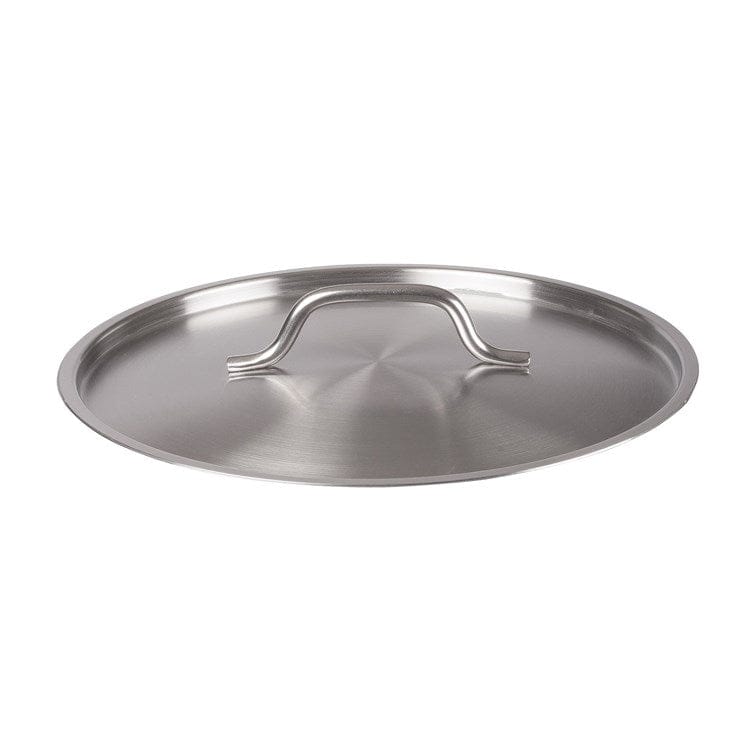 Winco Smallwares Each Winco SSTC-20 Cover for SST-20 SSDB-20 SSDB-20S SSLB-10 SSET-5 Round Stainless Steel with Handle | Denson CFE