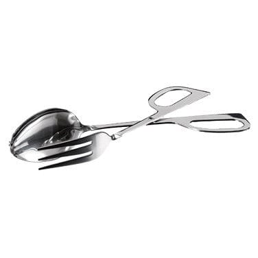 Winco Smallwares Each Winco ST-10 Stainless Steel 10 Inch Salad Tongs Spoon Fork Scissor Satin Finish | Denson CFE