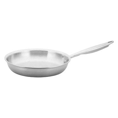 Winco Smallwares Each Winco TGFP-10 Stainless Steel Induction Ready Fry Pan 10-5/8 inch | Denson CFE