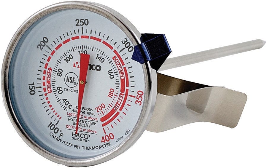 Winco Smallwares Each Winco TMT-CDF2 Deep Fry and Candy Thermometer 2 Inch Dial 5 Inch Probe | Denson CFE