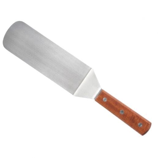 Winco Smallwares Each Winco TN249 Solid Flexible Turner with Wooden Handle for Effortless Flipping | Denson CFE