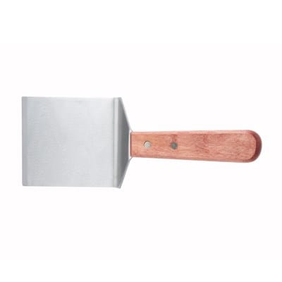 Winco Smallwares Each Winco TN46 Stainless Steel Steak and Burger Turner with Wooden Handle | Denson CFE