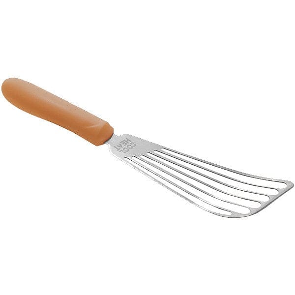 Winco Smallwares Each Winco TNH-60 High Heat Fish Spatula with Orange Nylon Handle 6-3/4 x 3-1/4 Blade | Denson CFE