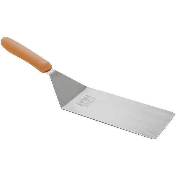 Winco Smallwares Each Winco TNH-61 High Heat Hamburger Turner with Offset Blade and Orange Nylon Handle | Denson CFE