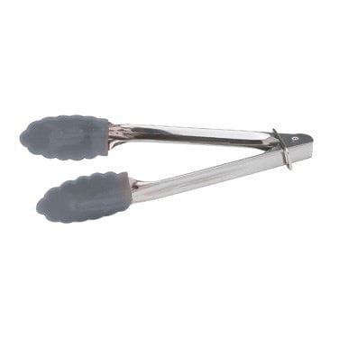 Winco Smallwares Each Winco UT-7K Locking Utility Tongs 7 Inch Stainless Steel with Non-Slip Silicone Tips Heat Resistant up to 400 Degrees F | Denson CFE