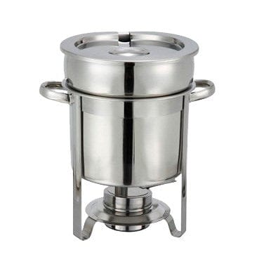 Winco Smallwares Set Winco 207 Stainless Steel Seven Quart Soup Warmer with Cover and Frame | Denson CFE