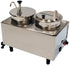 Winco Smallwares Set Winco Benchmark 51073P Dual Well Countertop Food Topping Warmer with Adjustable Thermostat and Stainless Steel Pump | Denson CFE