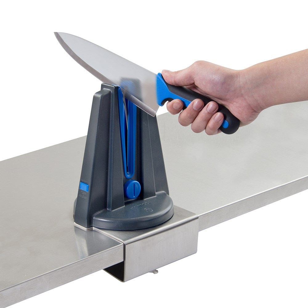 Winco Smallwares Set Winco KSP-6 Knife Sharpener with Clamp 6.5 inches by 6.75 inches by 13 inches Overall Diamond Rod NSF Certified | Denson CFE