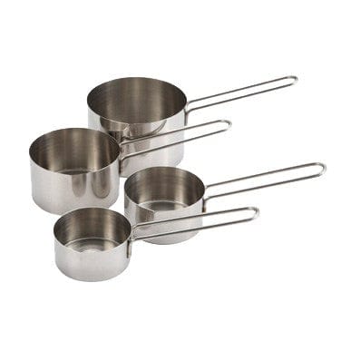 Winco Smallwares Set Winco MCP4P Stainless Steel Measuring Cup Set 4 Piece | Denson CFE