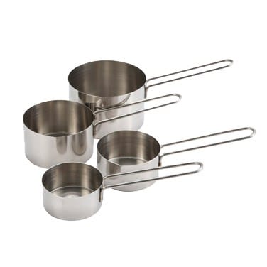 Winco Smallwares Set Winco MCP4P Stainless Steel Measuring Cup Set 4 Piece | Denson CFE