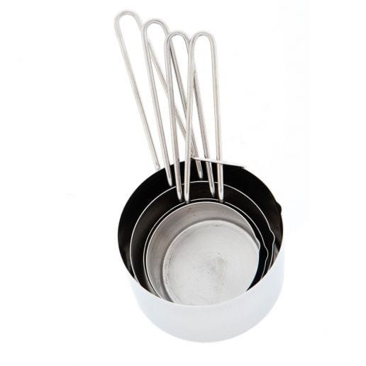 Winco Smallwares Set Winco MCP4P Stainless Steel Measuring Cup Set 4 Piece | Denson CFE