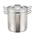 Winco Smallwares Set Winco SSDB-16 Stainless Steel 16 Quart Double Boiler with Cover for Induction Cooking | Denson CFE