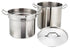 Winco Smallwares Set Winco SSDB-8 8 Quart Stainless Steel Double Boiler with Cover Induction Ready Tri-Ply Heavy Duty Bottom | Denson CFE