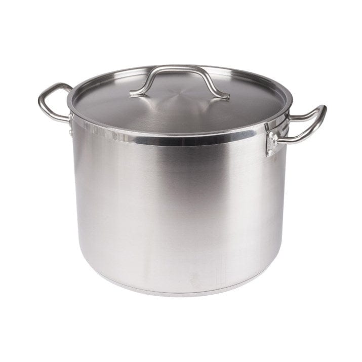 Winco Smallwares Set Winco SST24 Stainless Steel 24 Quart Induction Ready Stock Pot with Cover | Denson CFE