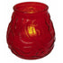 Winco Smallwares Winco CLG3R Red Glass Candle Holder with Flameless Tealight Battery Included | Denson CFE