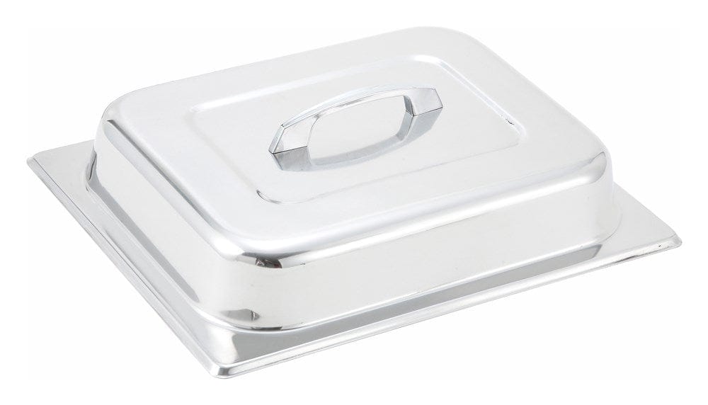 Winco Steam Table Pans Each Winco C-DCH Half Size Stainless Steel Dome Cover with Handle | Denson CFE