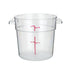 Winco Storage & Transport Each Winco PCRC-1 Clear 1 Quart Round Food Storage Container with Handles and Graduation Markings | Denson CFE