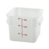 Winco Storage & Transport Each Winco PESC-6 6 Qt. White Square Food Storage Container