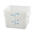 Winco Storage & Transport Each Winco PESC12 12 Quart White Square Food Storage Container with Built-In Handles and Graduation Markings | Denson CFE