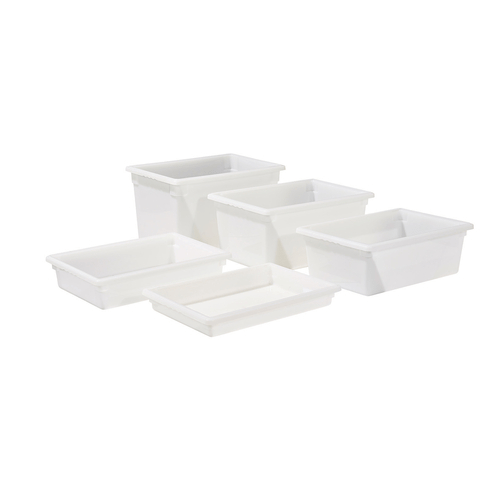 Winco Storage & Transport Each Winco PFFW-15 Food Storage Box, 18" x 26" x 15", White, PP