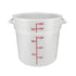Winco Storage & Transport Each Winco PPRC-18W Round White Storage Container 18 Quart | Denson CFE