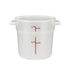 Winco Storage & Transport Each Winco PPRC-1W 1 Quart Round Storage Container with Handles and Graduation Markings | Denson CFE