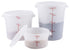 Winco Storage & Transport Each Winco PPRC-6W 6 Quart White Food Storage Container with Built In Handles and Stain Resistance | Denson CFE