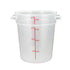 Winco Storage & Transport Each Winco PTRC-4 4 Quart Translucent Round Storage Container with Handles | Denson CFE