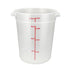 Winco Storage & Transport Each Winco PTRC-8 Translucent Round Storage Container 8 Quart with Built-In Handles and Measurement Markings | Denson CFE