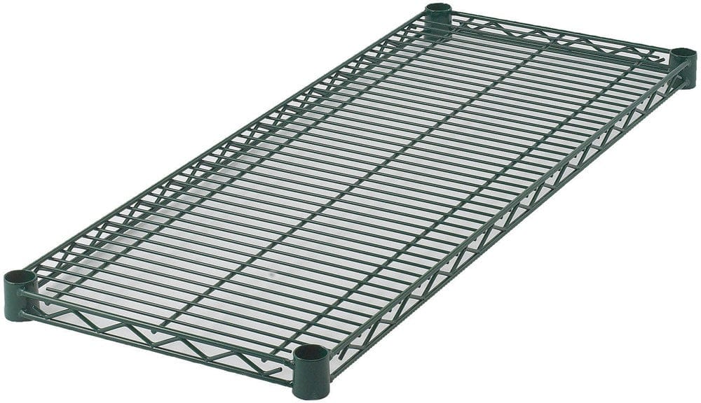 Winco Storage & Transport Each Winco VEX-1872 Epoxy Coated Wire Shelf 18 x 72 Green with Sleeve Clips | Denson CFE