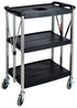 Winco Storage & Transport Set Winco UCF-2916K Folding Utility Cart with Durable Polypropylene Shelves and Stainless Steel Uprights | Denson CFE