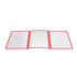 Winco Tabletop & Serving Each / Red Winco PMCT-9R Red Triple Fold Menu Cover 9-1/2 x 12-1/8 | Denson CFE