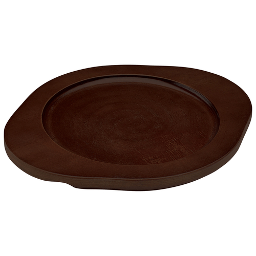 Winco Tabletop & Serving Each Winco CAST-8UL Round Wood Underliner, 10" x 11" with Dual Contoured Handles for CAST-8 Skillets | Denson CFE