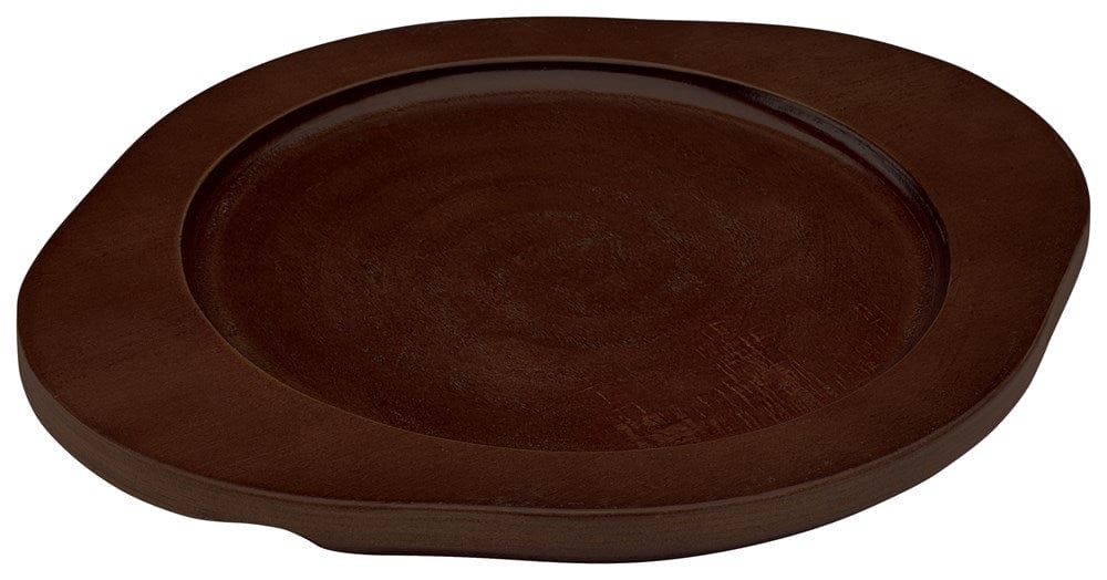 Winco Tabletop & Serving Each Winco CAST-8UL Round Wood Underliner, 10" x 11" with Dual Contoured Handles for CAST-8 Skillets | Denson CFE