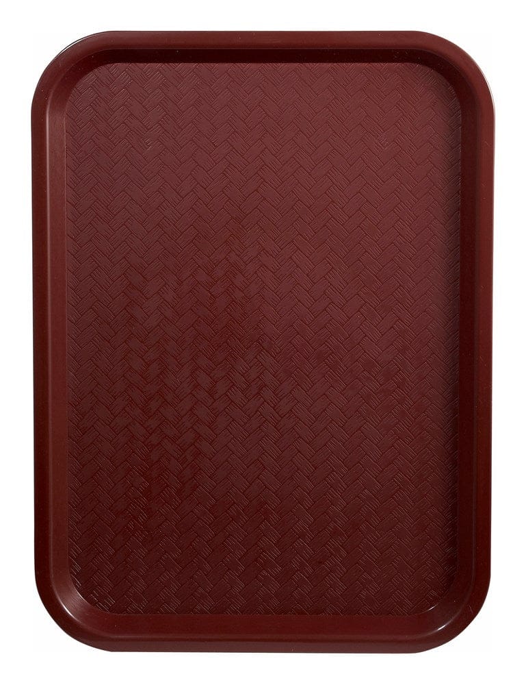 Winco Tabletop & Serving Each Winco FFT-1216U Fast Food Tray Burgundy 12 Inch x 16 Inch BPA Free Polypropylene | Denson CFE