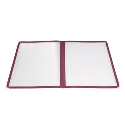 Winco Tabletop & Serving Each Winco PMCD-14U Menu Cover, Double Fold, 9-9/16" x 15", Burgundy