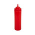 Winco Tabletop & Serving Pack / Red Winco PSW-24R 24 oz. Red Wide Mouth Squeeze Bottle - 6/Pack