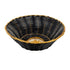 Winco Unclassified Dozen / Black Winco PWBK-8R 8 1/4 Inch Round Black and Gold Polypropylene Woven Basket | Denson CFE